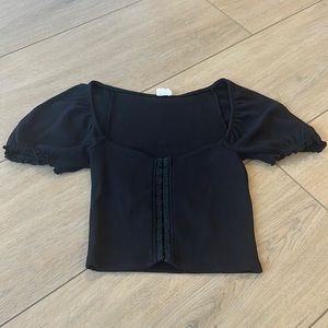 Aritzia Wilfred free black corset top